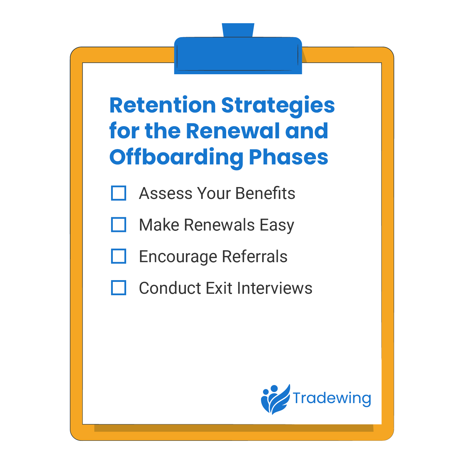 The best member retention strategies for the renewal and offboarding phases, as explained below