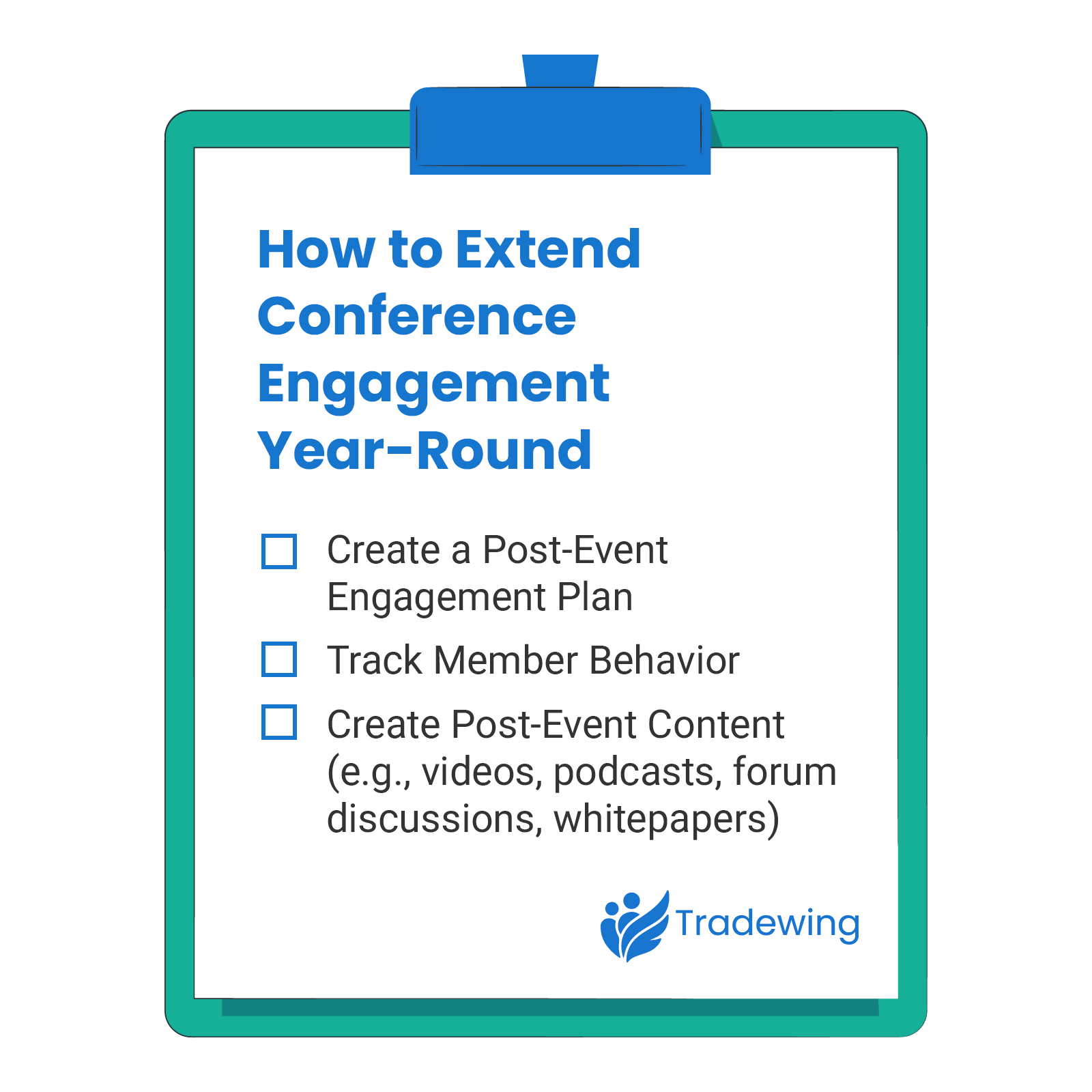 A step-by-step guide on how to extend conference engagement year-round, as explained below 